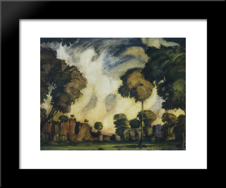 Romantic Landscape 20x24 Black Modern Wood Framed Art Print Poster by Bogaevsky, Konstantin