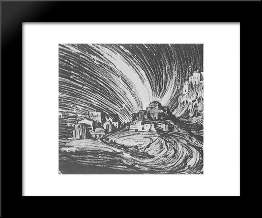 Star The Wormwood 20x24 Black Modern Wood Framed Art Print Poster by Bogaevsky, Konstantin