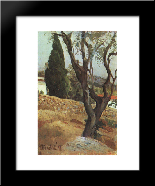 The Crimean Landscape 20x24 Black Modern Wood Framed Art Print Poster by Bogaevsky, Konstantin