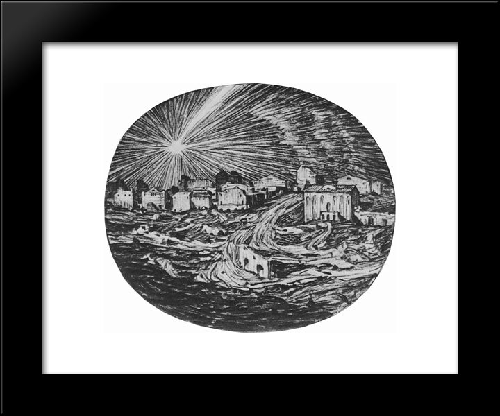 The Star 20x24 Black Modern Wood Framed Art Print Poster by Bogaevsky, Konstantin