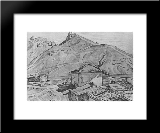 The Village Kozy 20x24 Black Modern Wood Framed Art Print Poster by Bogaevsky, Konstantin