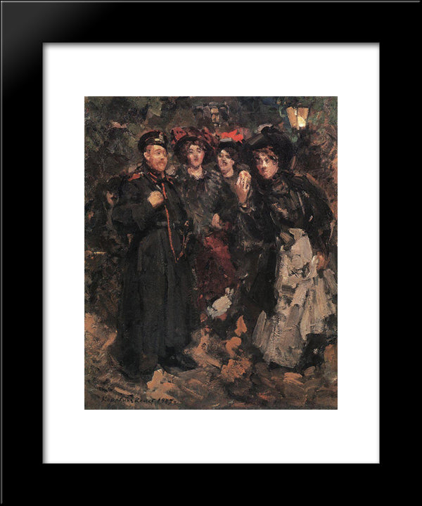 A Boulevard 20x24 Black Modern Wood Framed Art Print Poster by Korovin, Konstantin