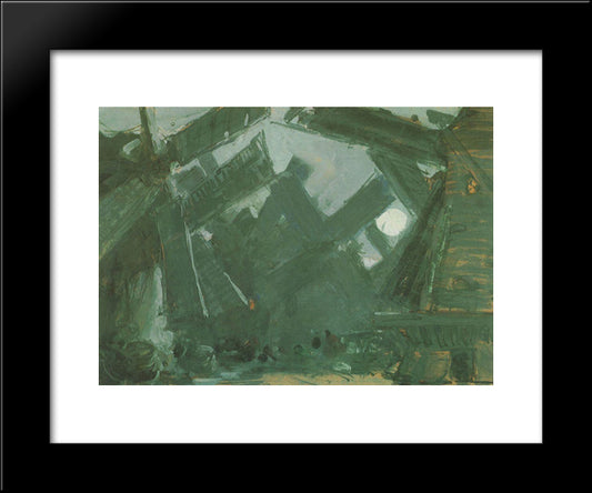 Among The Mills 20x24 Black Modern Wood Framed Art Print Poster by Korovin, Konstantin