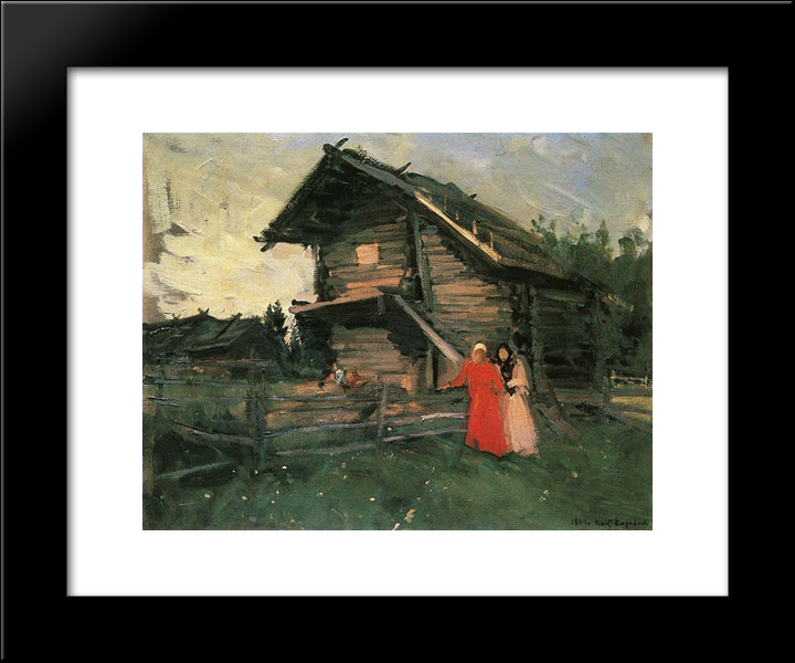 Barn 20x24 Black Modern Wood Framed Art Print Poster by Korovin, Konstantin