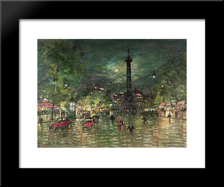 Bastille 20x24 Black Modern Wood Framed Art Print Poster by Korovin, Konstantin