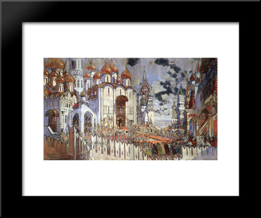 Boris Godunov.Coronation 20x24 Black Modern Wood Framed Art Print Poster by Korovin, Konstantin