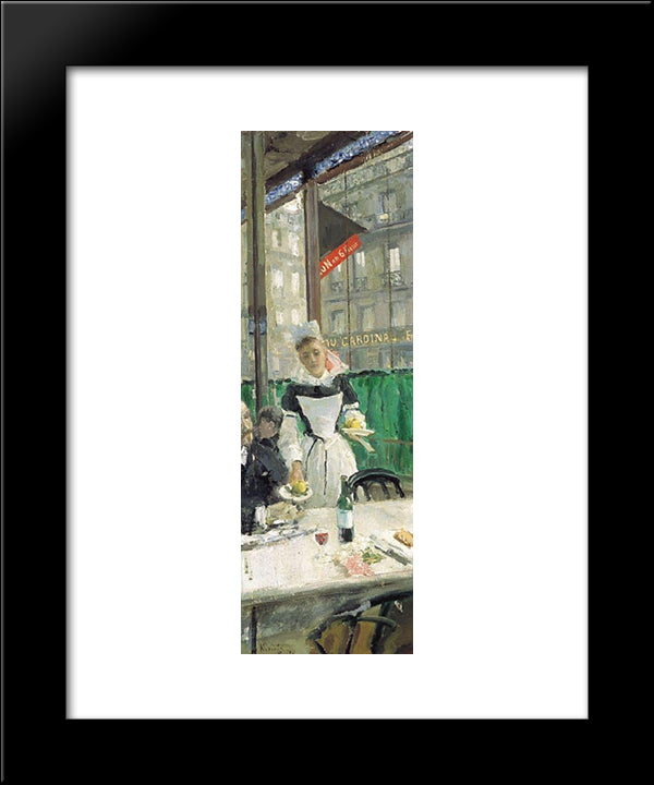 Breakfast Time 20x24 Black Modern Wood Framed Art Print Poster by Korovin, Konstantin