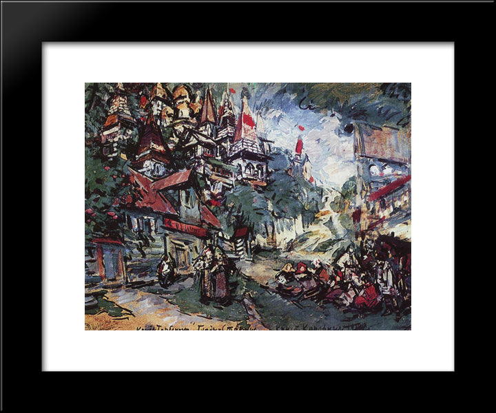 Castle-Capital 20x24 Black Modern Wood Framed Art Print Poster by Korovin, Konstantin