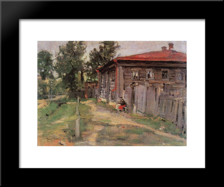 Corner Of The Province (Street In Pereslavl) 20x24 Black Modern Wood Framed Art Print Poster by Korovin, Konstantin