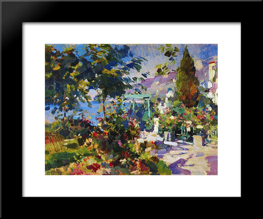 Crimea.Gursuf 20x24 Black Modern Wood Framed Art Print Poster by Korovin, Konstantin