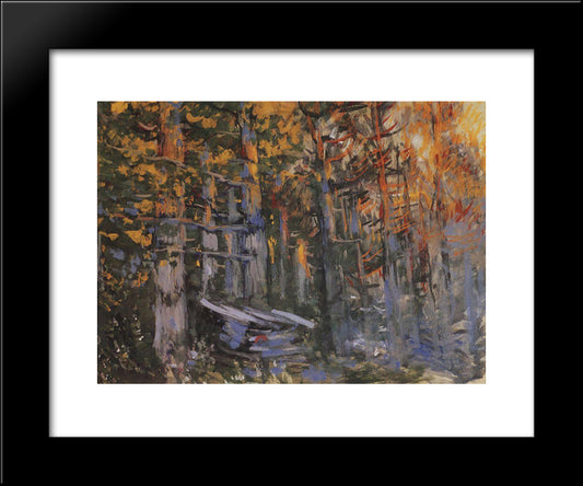 Forest 20x24 Black Modern Wood Framed Art Print Poster by Korovin, Konstantin