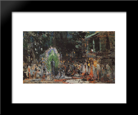 Gudal`S-Castle 20x24 Black Modern Wood Framed Art Print Poster by Korovin, Konstantin