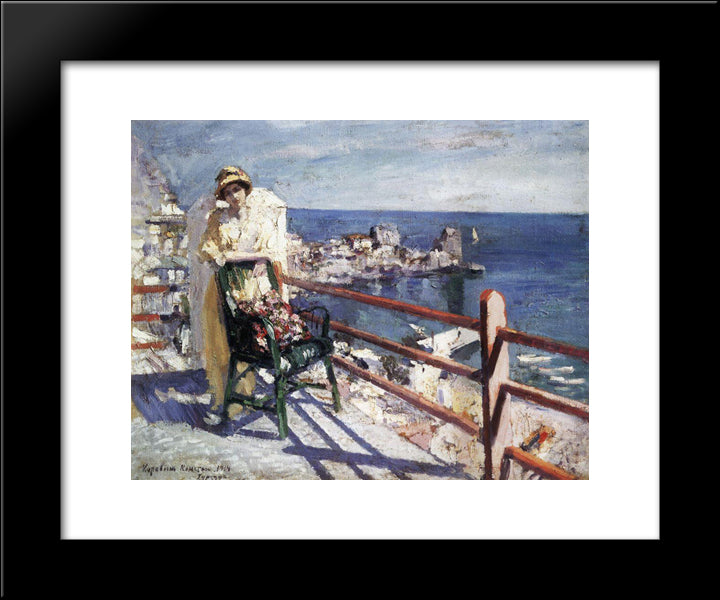 Gursuf 20x24 Black Modern Wood Framed Art Print Poster by Korovin, Konstantin