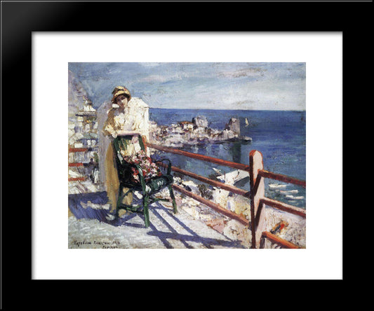 Gursuf 20x24 Black Modern Wood Framed Art Print Poster by Korovin, Konstantin