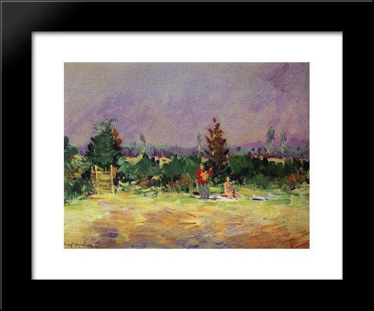 Hot Day At Moscow 20x24 Black Modern Wood Framed Art Print Poster by Korovin, Konstantin