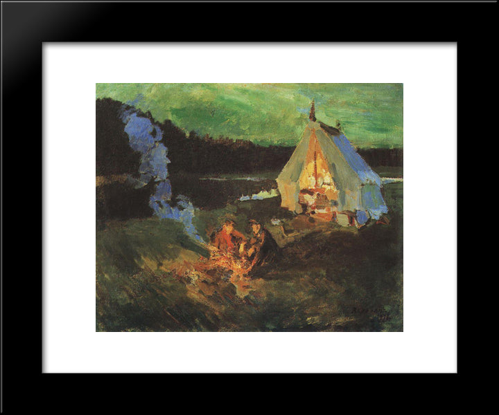 Hunters Rest 20x24 Black Modern Wood Framed Art Print Poster by Korovin, Konstantin