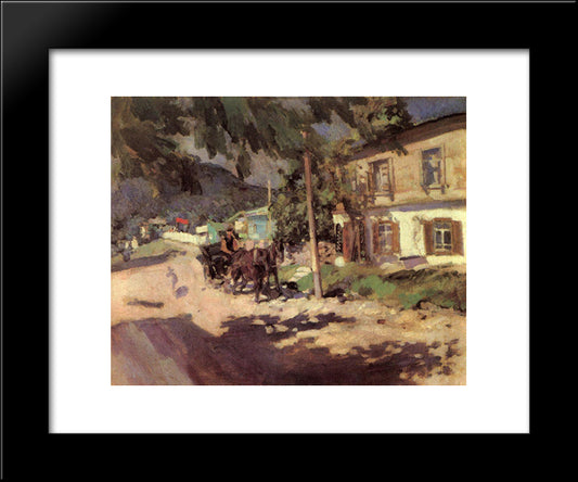 In Krasnokamenka Under Gurzuf 20x24 Black Modern Wood Framed Art Print Poster by Korovin, Konstantin