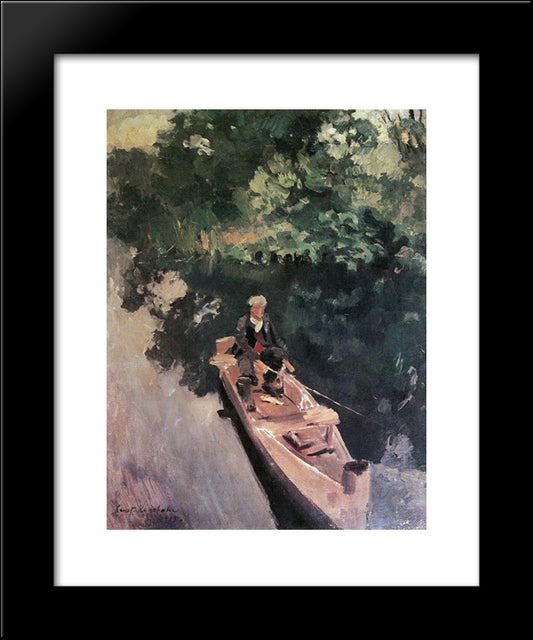 In The Boat 20x24 Black Modern Wood Framed Art Print Poster by Korovin, Konstantin