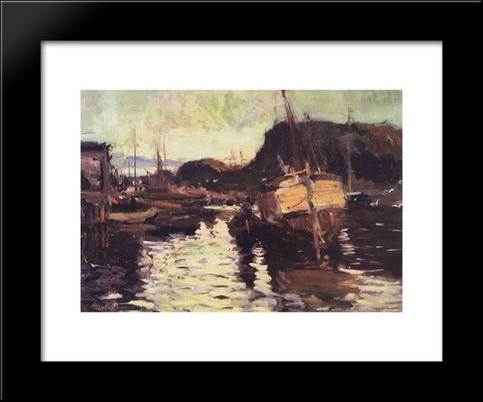In The North 20x24 Black Modern Wood Framed Art Print Poster by Korovin, Konstantin