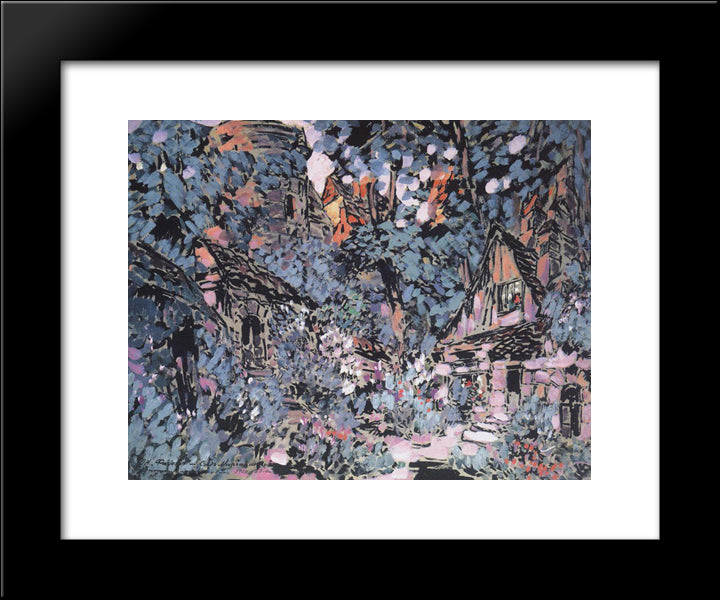 Margaret'S Garden 20x24 Black Modern Wood Framed Art Print Poster by Korovin, Konstantin