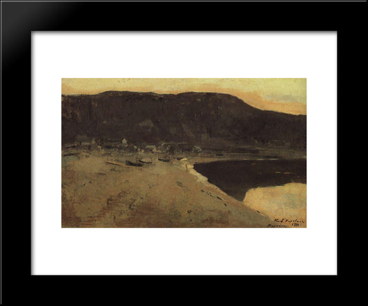 Murmansk Coast 20x24 Black Modern Wood Framed Art Print Poster by Korovin, Konstantin