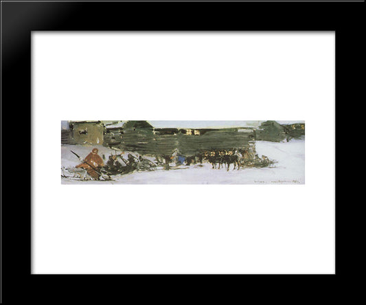 North 20x24 Black Modern Wood Framed Art Print Poster by Korovin, Konstantin