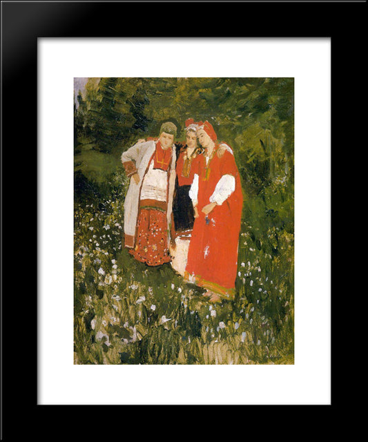 North Idilliya 20x24 Black Modern Wood Framed Art Print Poster by Korovin, Konstantin