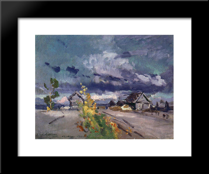 Okhotino.September 20x24 Black Modern Wood Framed Art Print Poster by Korovin, Konstantin