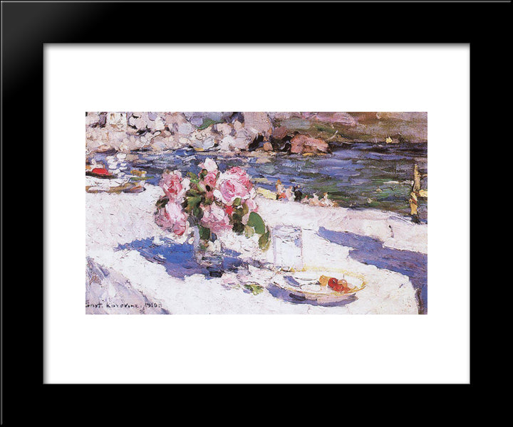 On A Sea Shore 20x24 Black Modern Wood Framed Art Print Poster by Korovin, Konstantin