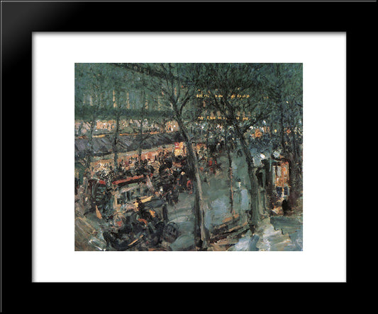 Paris.Cafe De La Paix 20x24 Black Modern Wood Framed Art Print Poster by Korovin, Konstantin