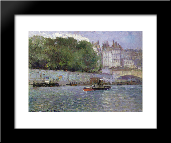 Paris.Seine 20x24 Black Modern Wood Framed Art Print Poster by Korovin, Konstantin
