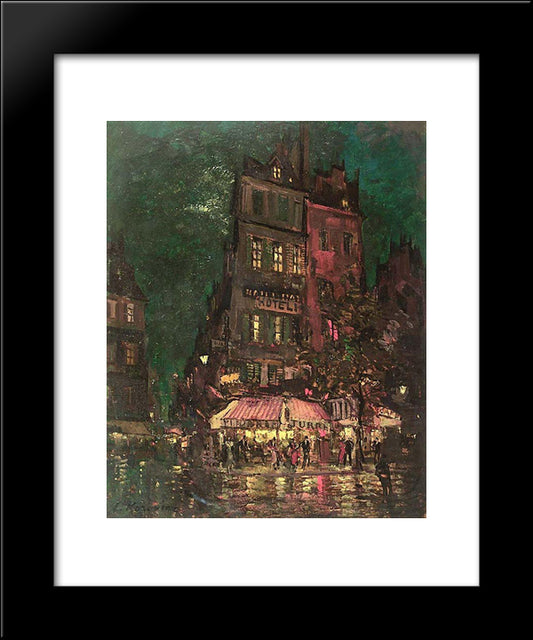 Paris.Venice Street 20x24 Black Modern Wood Framed Art Print Poster by Korovin, Konstantin
