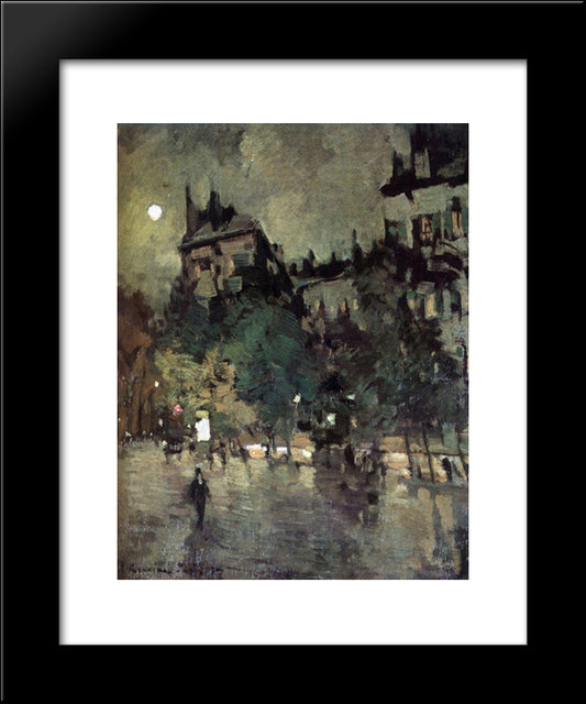 Paris After Rain 20x24 Black Modern Wood Framed Art Print Poster by Korovin, Konstantin