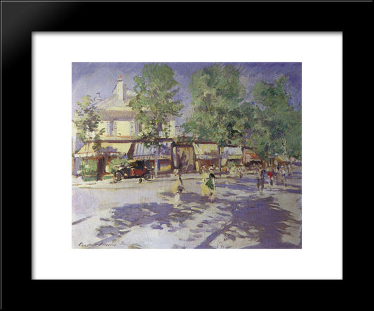 Paris In The Morning 20x24 Black Modern Wood Framed Art Print Poster by Korovin, Konstantin