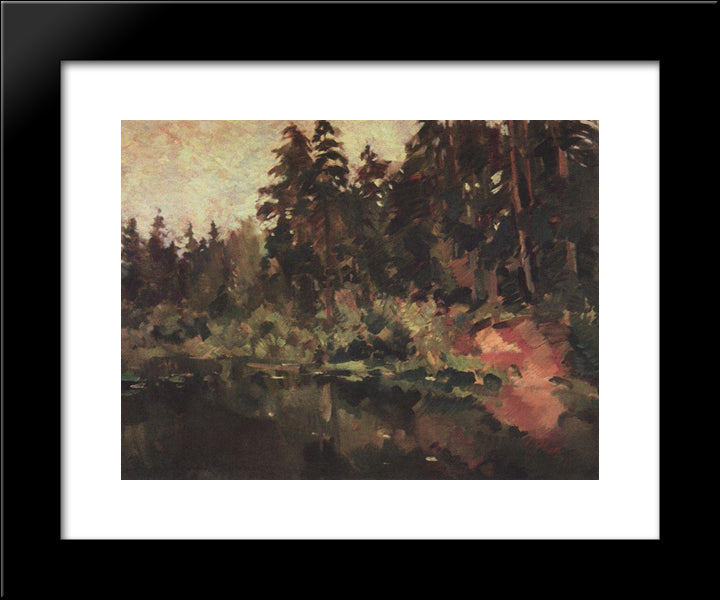 Pond 20x24 Black Modern Wood Framed Art Print Poster by Korovin, Konstantin