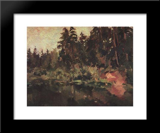 Pond 20x24 Black Modern Wood Framed Art Print Poster by Korovin, Konstantin