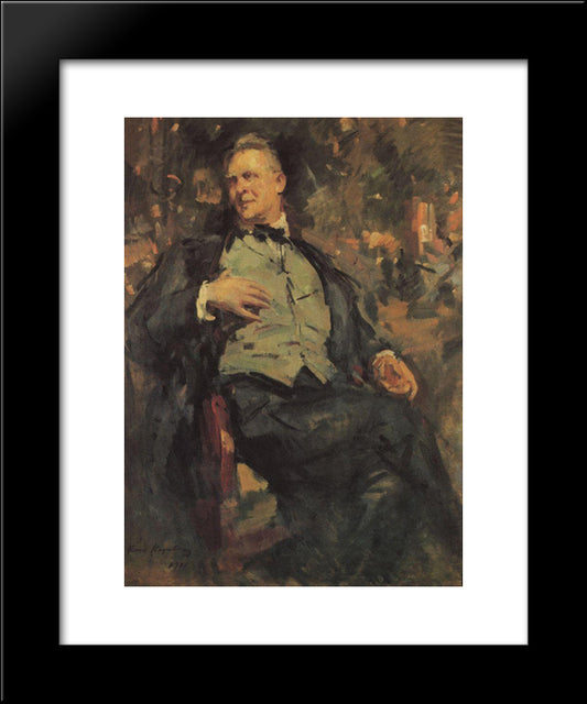 Portrait Of Chaliapin 20x24 Black Modern Wood Framed Art Print Poster by Korovin, Konstantin