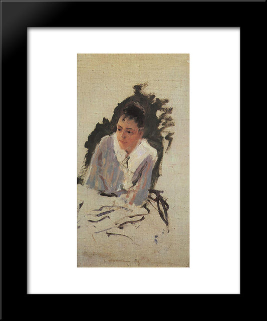 Portrait Of The Artist M.V. Yakunchikova 20x24 Black Modern Wood Framed Art Print Poster by Korovin, Konstantin