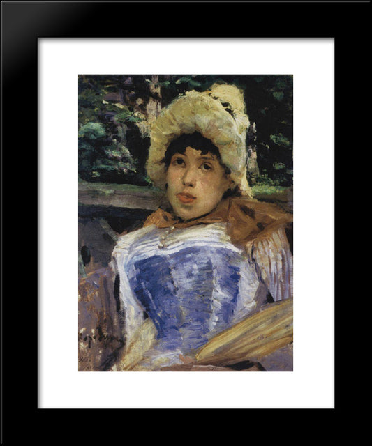 Portrait Of A Chorus Girl 20x24 Black Modern Wood Framed Art Print Poster by Korovin, Konstantin