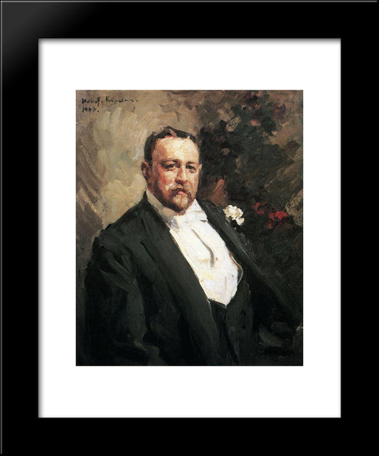 Portrait Of Ivan Morosov 20x24 Black Modern Wood Framed Art Print Poster by Korovin, Konstantin