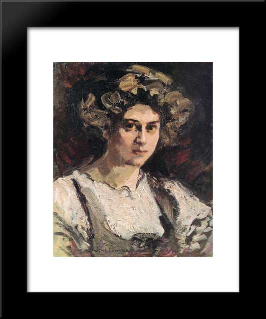Portrait Of Nadezhda Komarovskaya 20x24 Black Modern Wood Framed Art Print Poster by Korovin, Konstantin