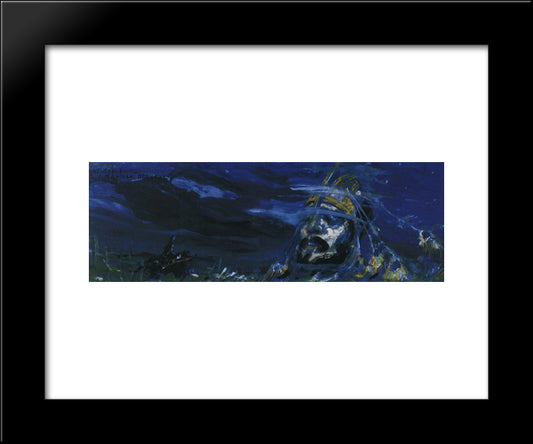 Ruslan And Head 20x24 Black Modern Wood Framed Art Print Poster by Korovin, Konstantin