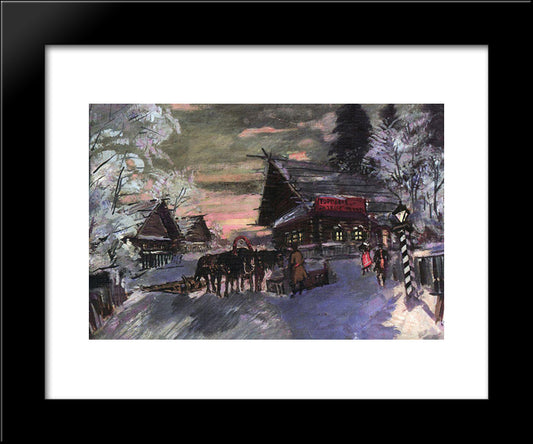 Russia.Nostalgia 20x24 Black Modern Wood Framed Art Print Poster by Korovin, Konstantin