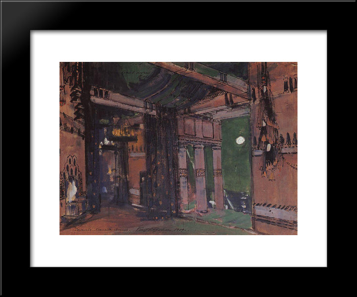 Salambo`S Room 20x24 Black Modern Wood Framed Art Print Poster by Korovin, Konstantin