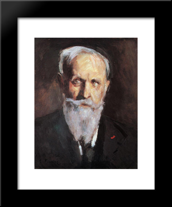 Self-Portrait 20x24 Black Modern Wood Framed Art Print Poster by Korovin, Konstantin