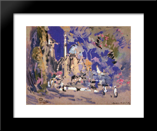 Set Design For The Ballet Ts Puni Humpbacked Horse 20x24 Black Modern Wood Framed Art Print Poster by Korovin, Konstantin