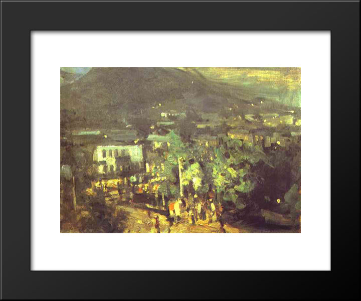 Southern Night 20x24 Black Modern Wood Framed Art Print Poster by Korovin, Konstantin