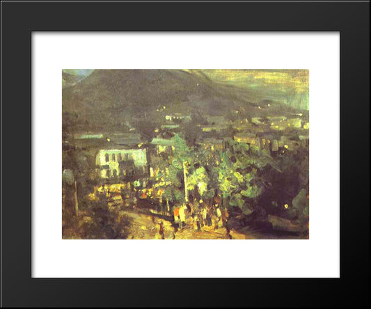 Southern Night 20x24 Black Modern Wood Framed Art Print Poster by Korovin, Konstantin