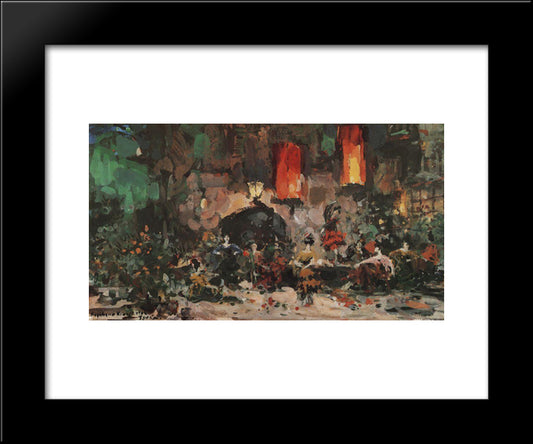 Spanish Squash 20x24 Black Modern Wood Framed Art Print Poster by Korovin, Konstantin