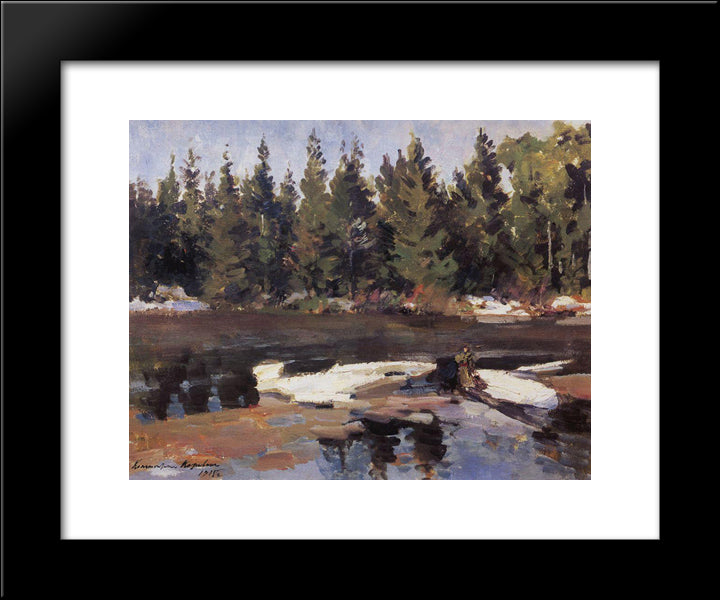 Spring 20x24 Black Modern Wood Framed Art Print Poster by Korovin, Konstantin
